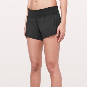 LULULEMON SPEED SHORT BLACK *LONG* SIZE 6